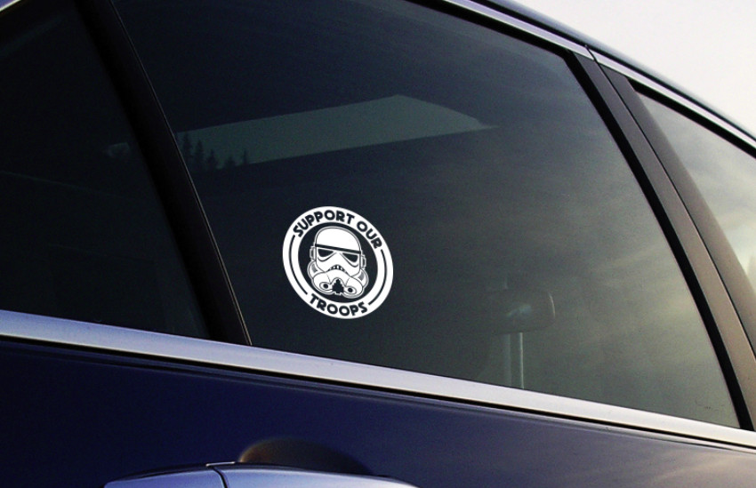 Stormtrooper Star Wars Support Our Troops Vinyl Decal 4×4