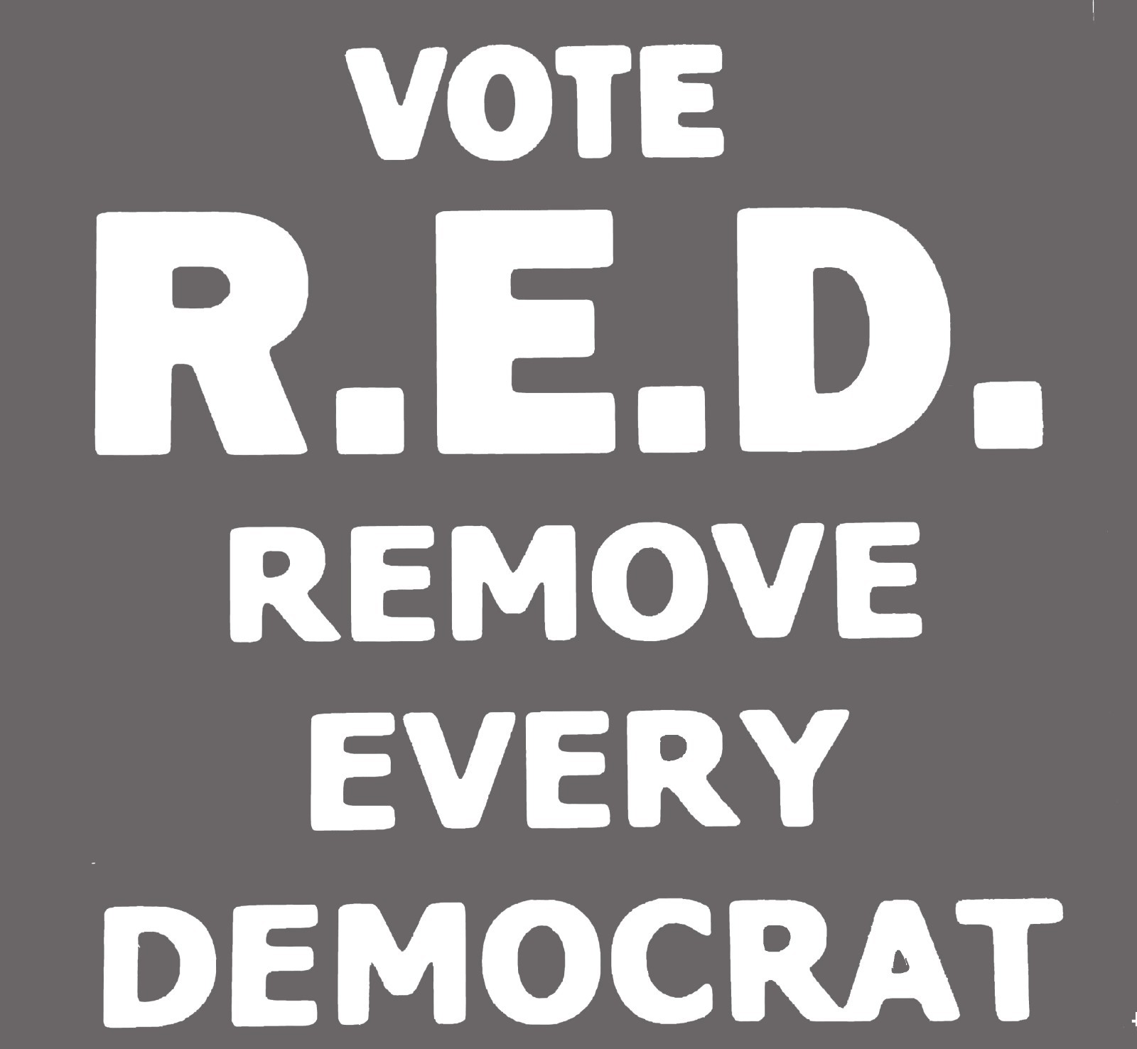 5 inch vinyl car window/laptop sticker saying vote red remove every democrat