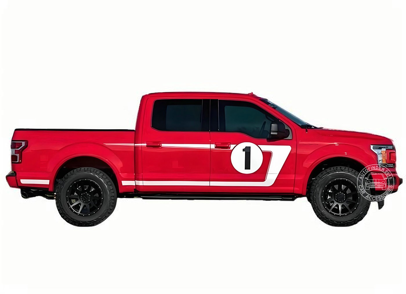 Racing Stripe Car Side Sticker For Ford F-150 Bonnet Rear Graphics Vinyl Decals