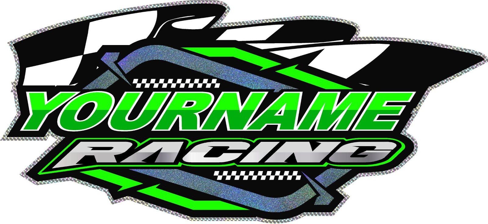 Custom Your Name Racing Decals Trailer Truck MX ATV Race Car Go Kart Sprint IMCA