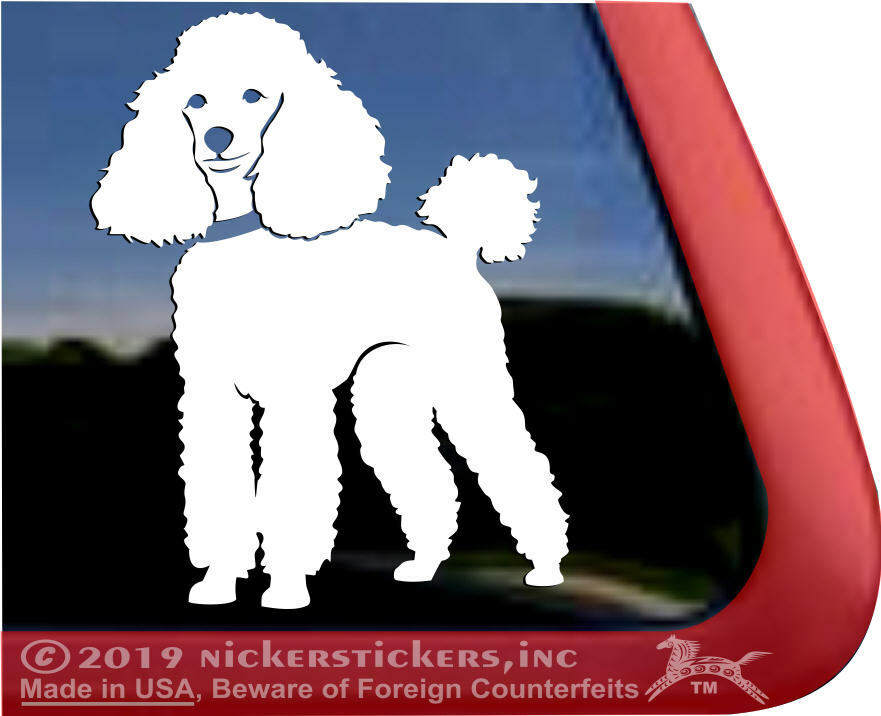 Adorable Mini Poodle Dog Decal | High Performance Vinyl Adhesive Decal DC1294PL