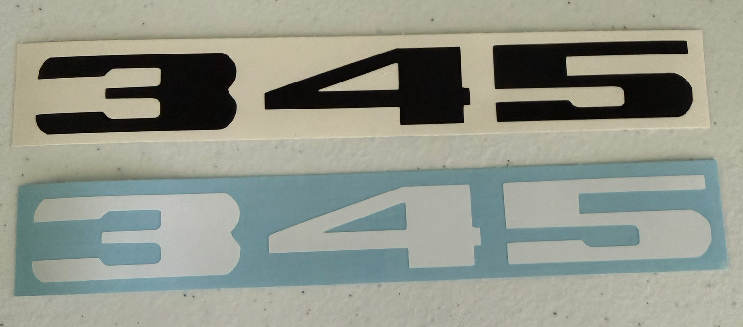 Custom 345 Automotive Decal Set – Universal Fit