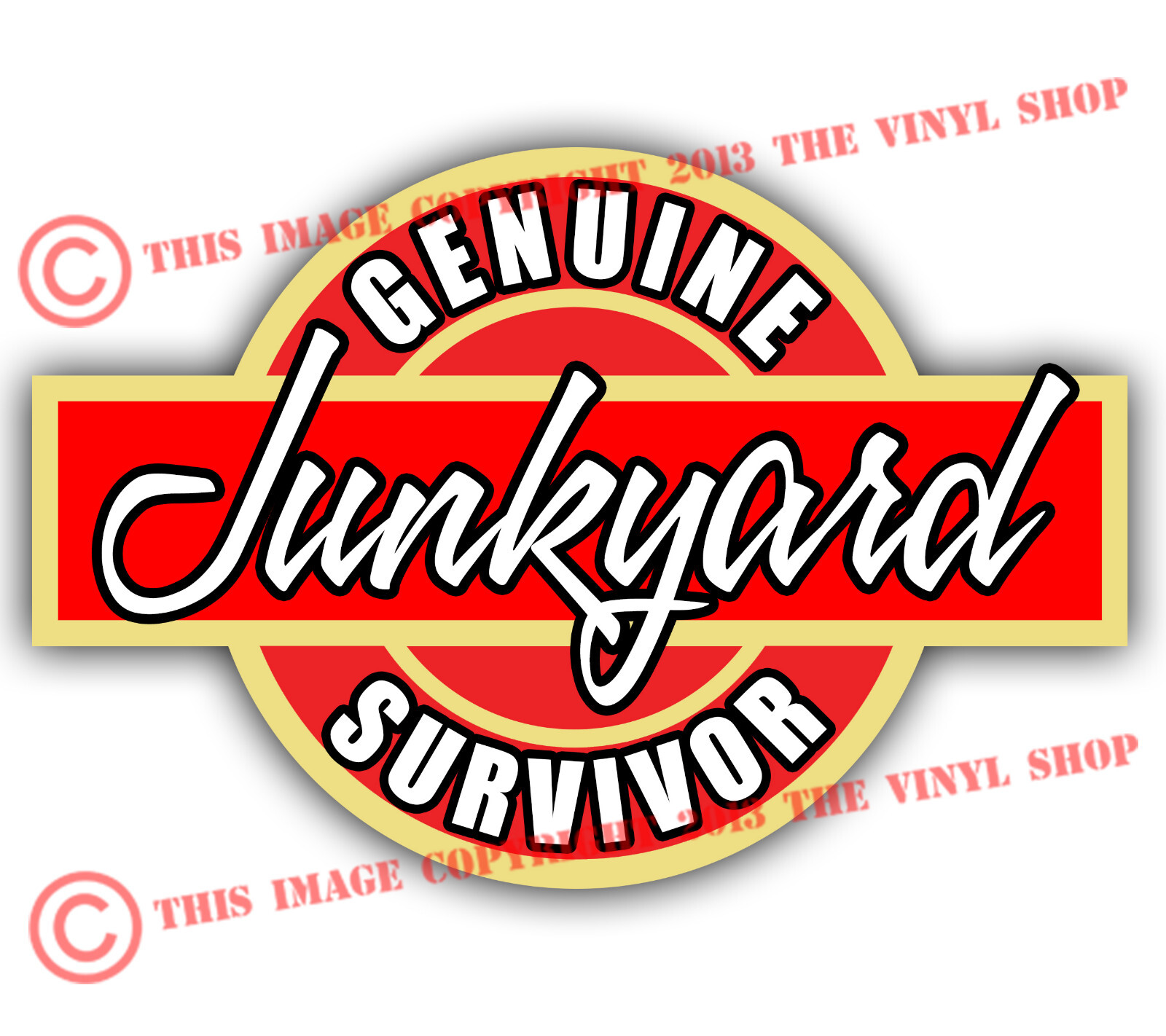 Genuine Junkyard Survivor, Rat Rod,Hot Rod, Gasser,4×5 inch, Decal Sticker