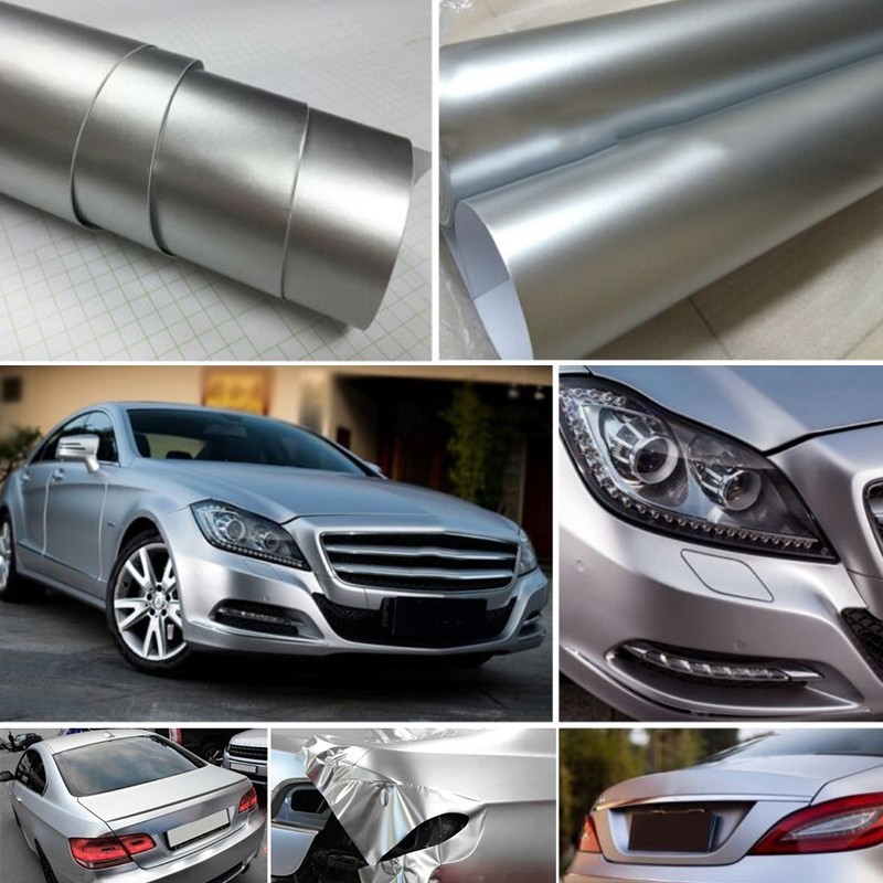Chrome Metallic Vinyl Film Wrap Sticker Bubble Decals 30*150cm Accessories