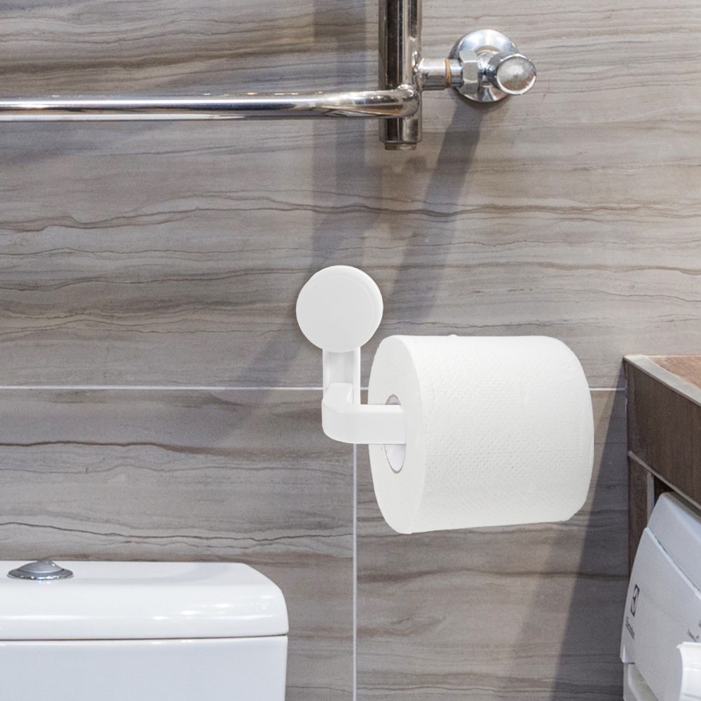 Suction Cup Paper Roll Holder for Bathroom Wall Mount Towel Rack Design