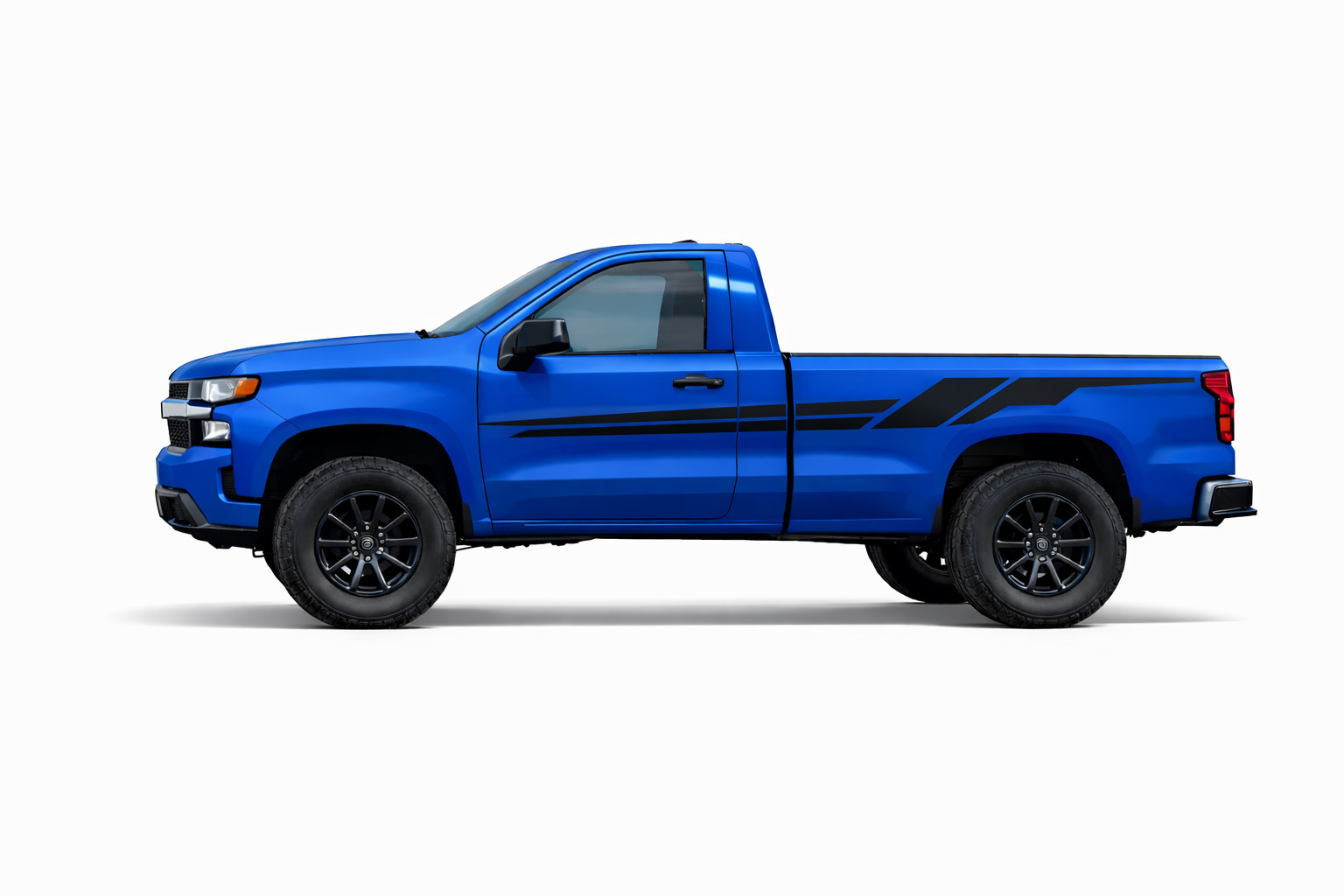 Sport Design Side Stripes Compatible With Chevy Silverado Premium Vinyl