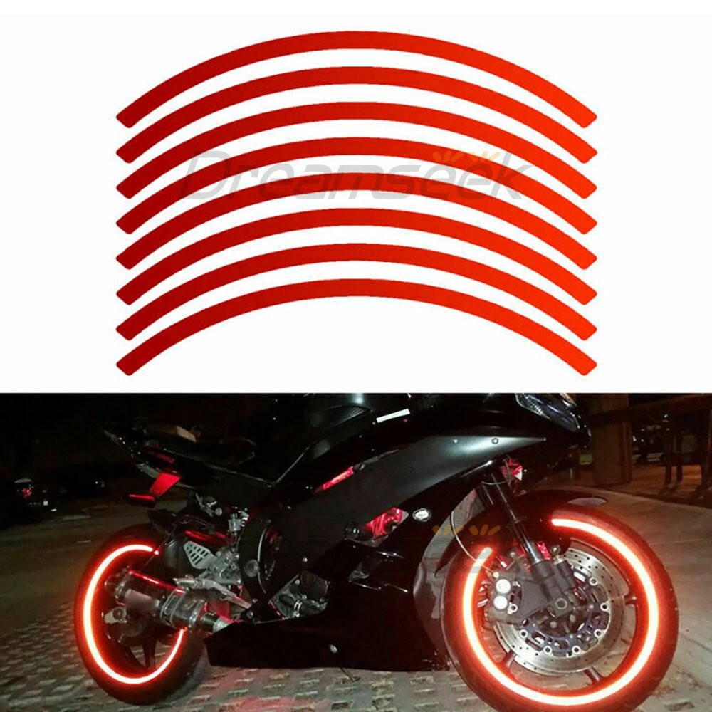 Reflective Strip Decal Sticker for 18” Wheel Rim Car Motorcycle customize color