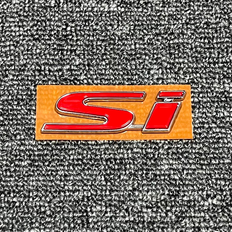 1Pcs For honda Civic Si Red Emblem Chrome Car Trunk Sport MUGEN Badge Sticker