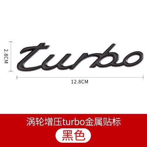 Metal 3D Car Rear Trunk Lid Tailgate Badge Turbo Emblem Nameplate Decal Sticker
