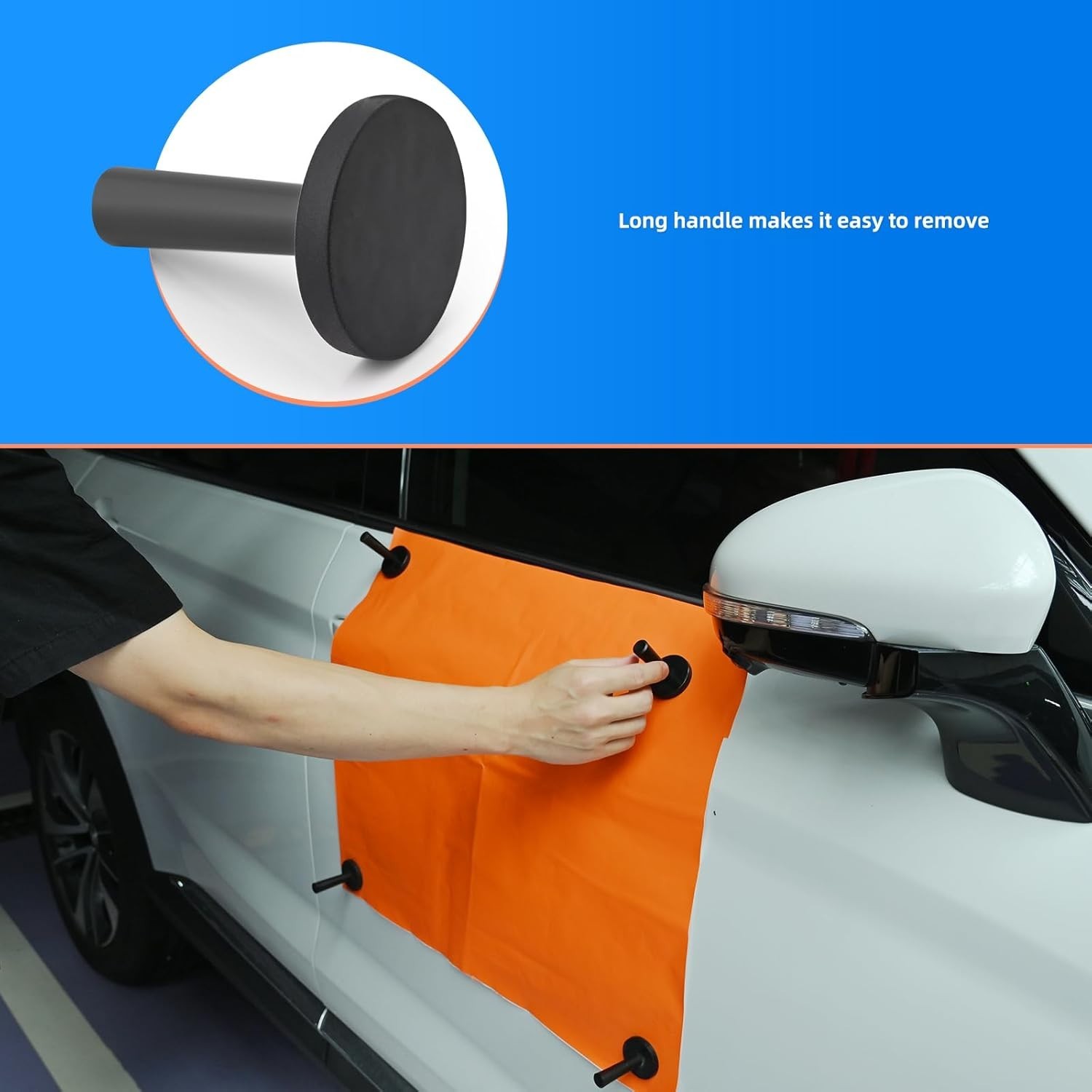 Pack of 4 Durable Vinyl Wrap Magnets for Effortless Car Wrapping & Sign Making