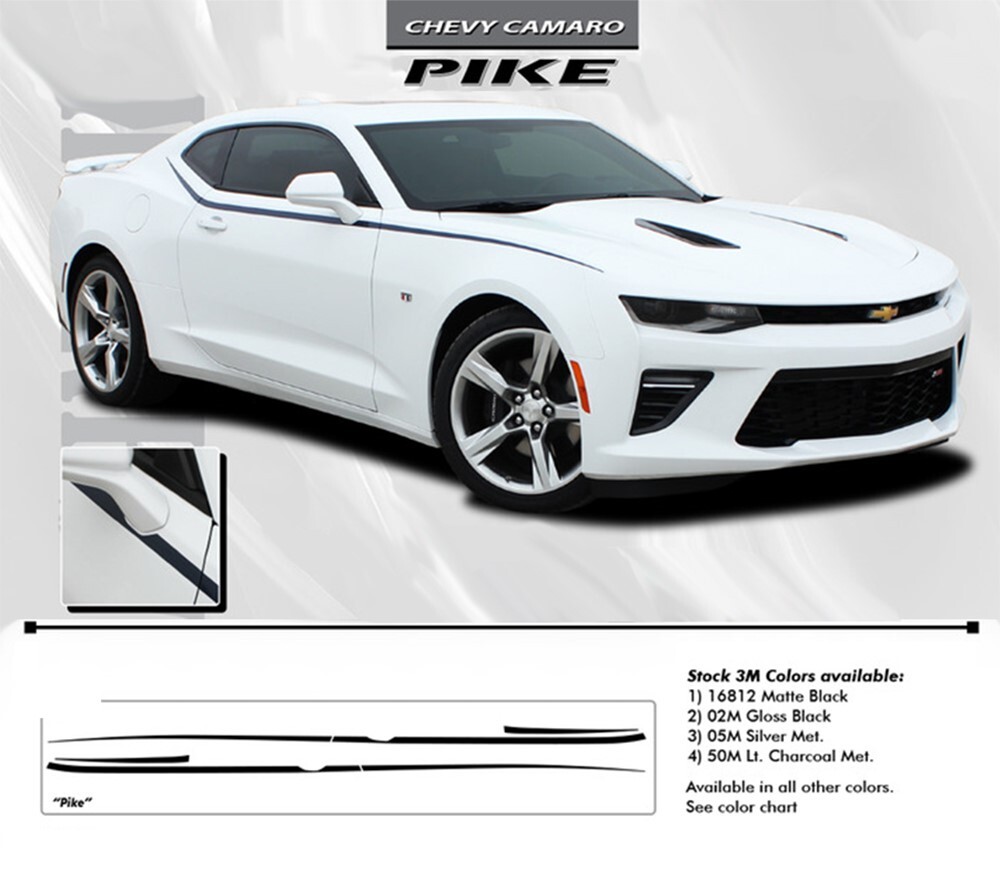 2016 2017 2018 Camaro Upper Door Fender Accent Vinyl Graphic Decals Pin Stripes