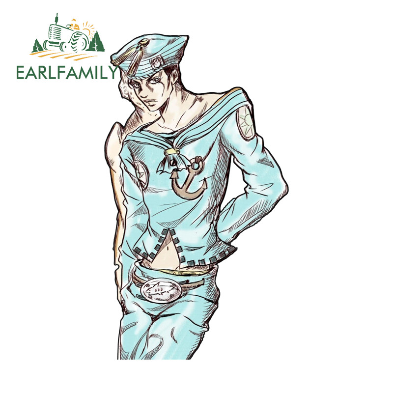 EARLFAMILY 5.1″ JoJo’s Bizarre Adventure Car Stickers Luggage Anime Hood Decal