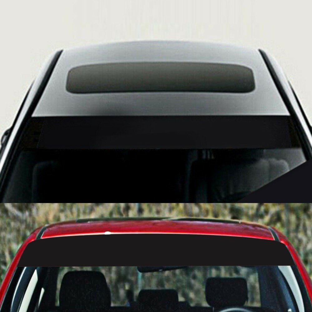 Car SUV Front Windshield Sunshade Decal Window Gloss Black Sticker Waterproof