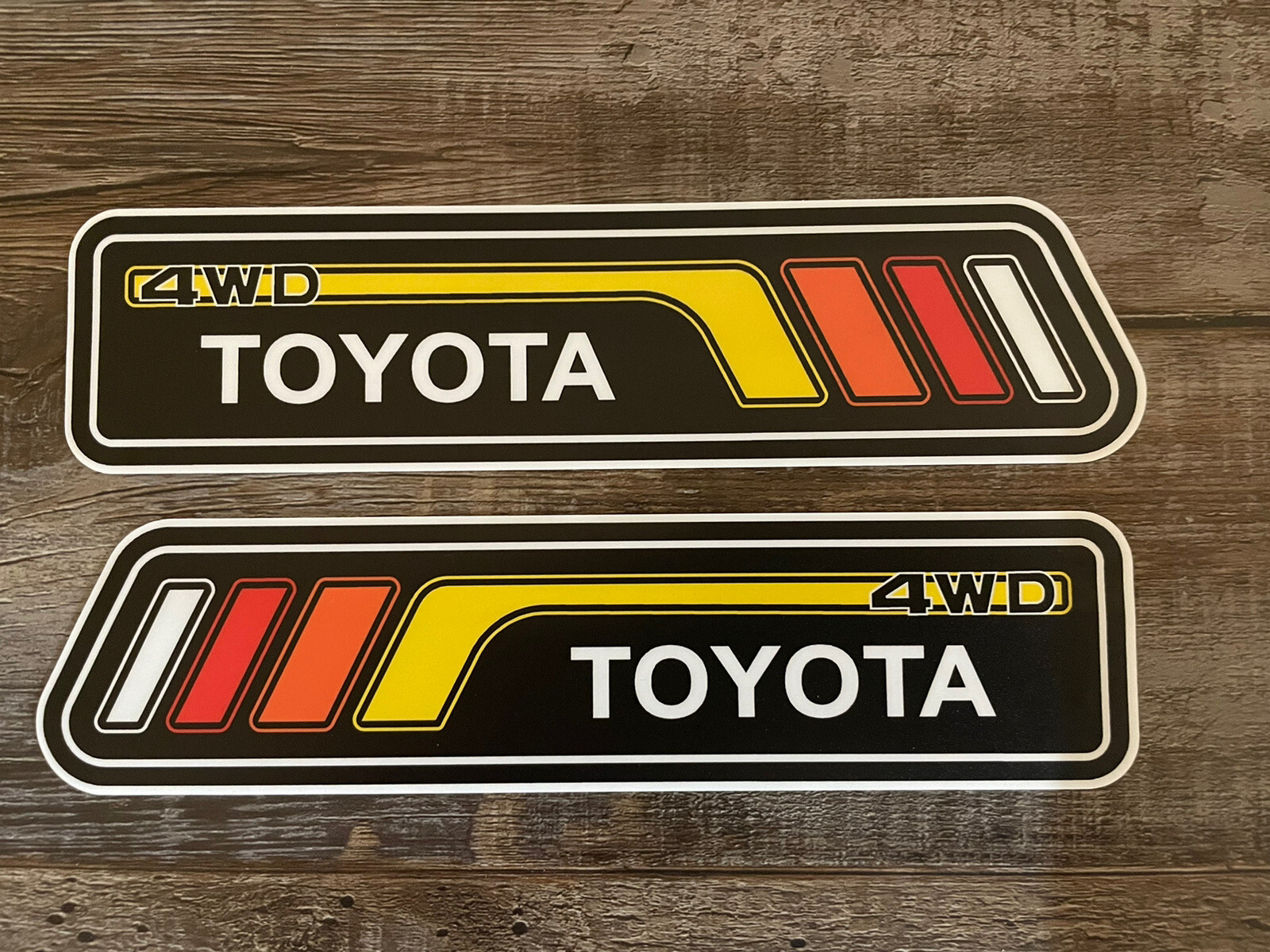4.5 X 18” TOYOTA Truck Vintage Retro Stripes decal sticker Left And Right Set