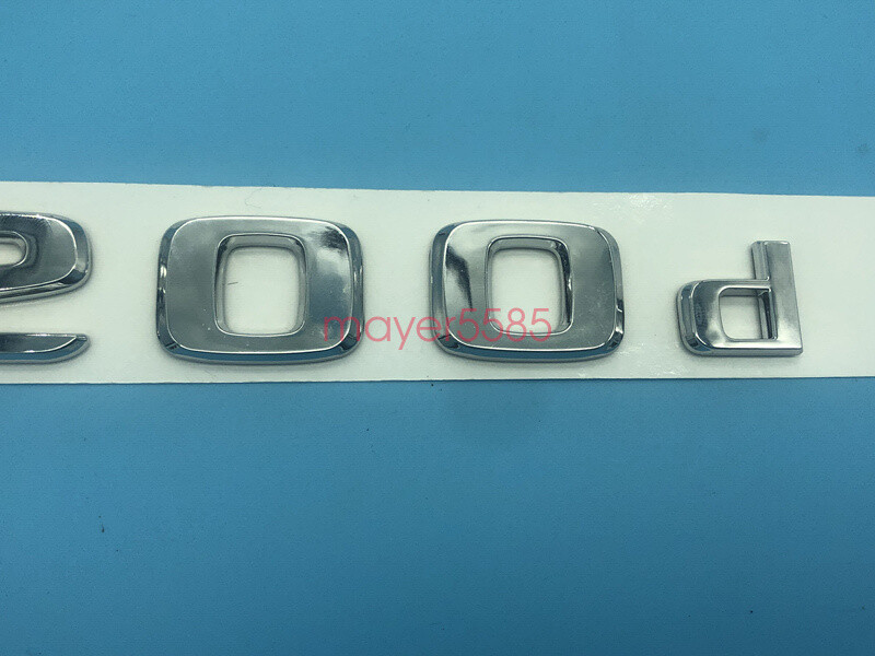 Chrome ” C200d ” Number Letters Rear Trunk Badge Emblem for Mercedes Benz C200d