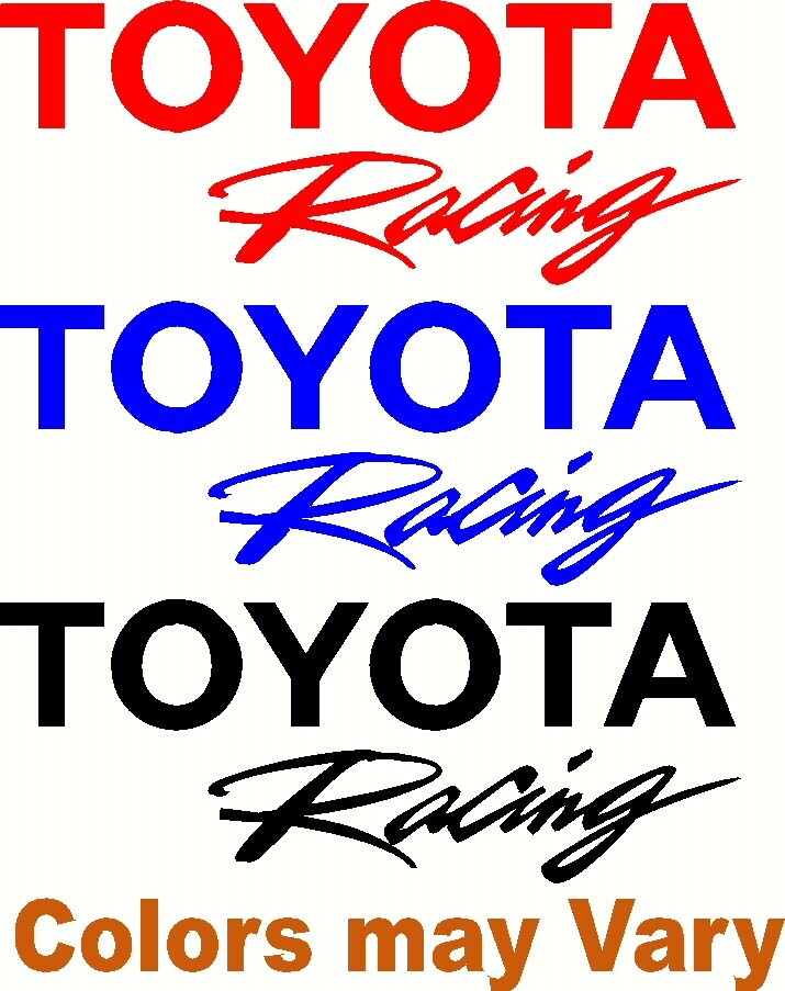 (2) 9″ TOYOTA RACING Logo Vinyl Decal Camry Celica Car Sticker FREE SHIPPING