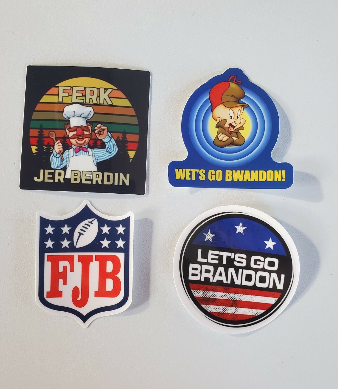FERK JER BERDEN #FJB LET’S GO BRANDON STICKERS VARIETY PACK LOT OF 4