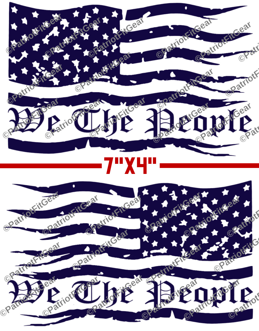 We The People,American Flag,Don’t Tread On Me,7″x4″x2,Faith Family,Vinyl Decal
