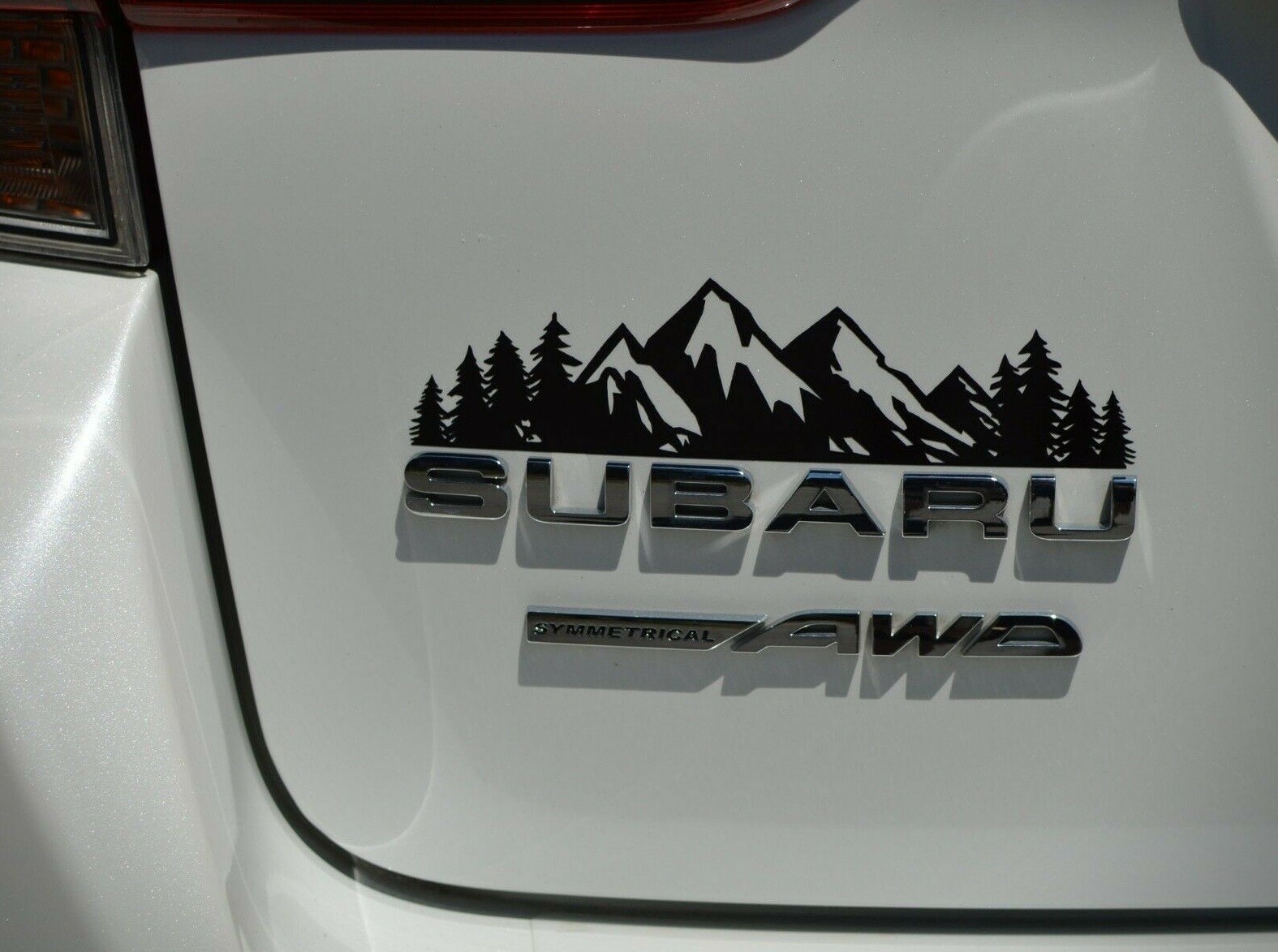 MOUNTAIN RANGE TREE LANDSCAPE SCENE Vinyl Decal -Sticker for Car Jeep Truck