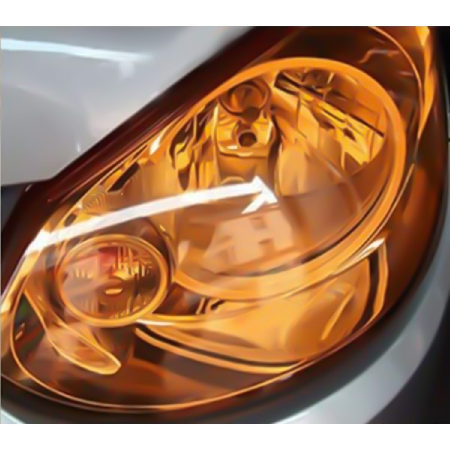 Amber orange Headlight Fog & Brake Light Tint Overlay Vinyl Film Car Accessory