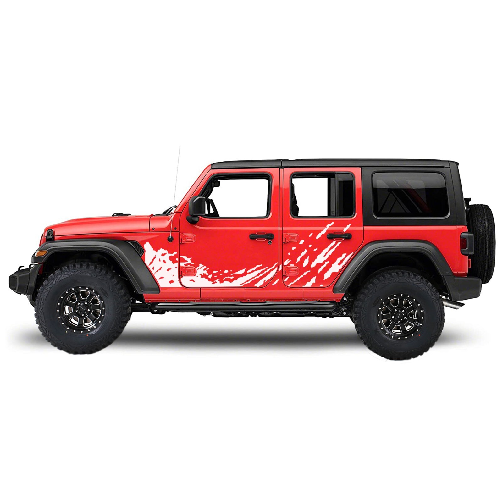 Lower door mud splash graphics stickers decal compatible with Jeep Wrangler