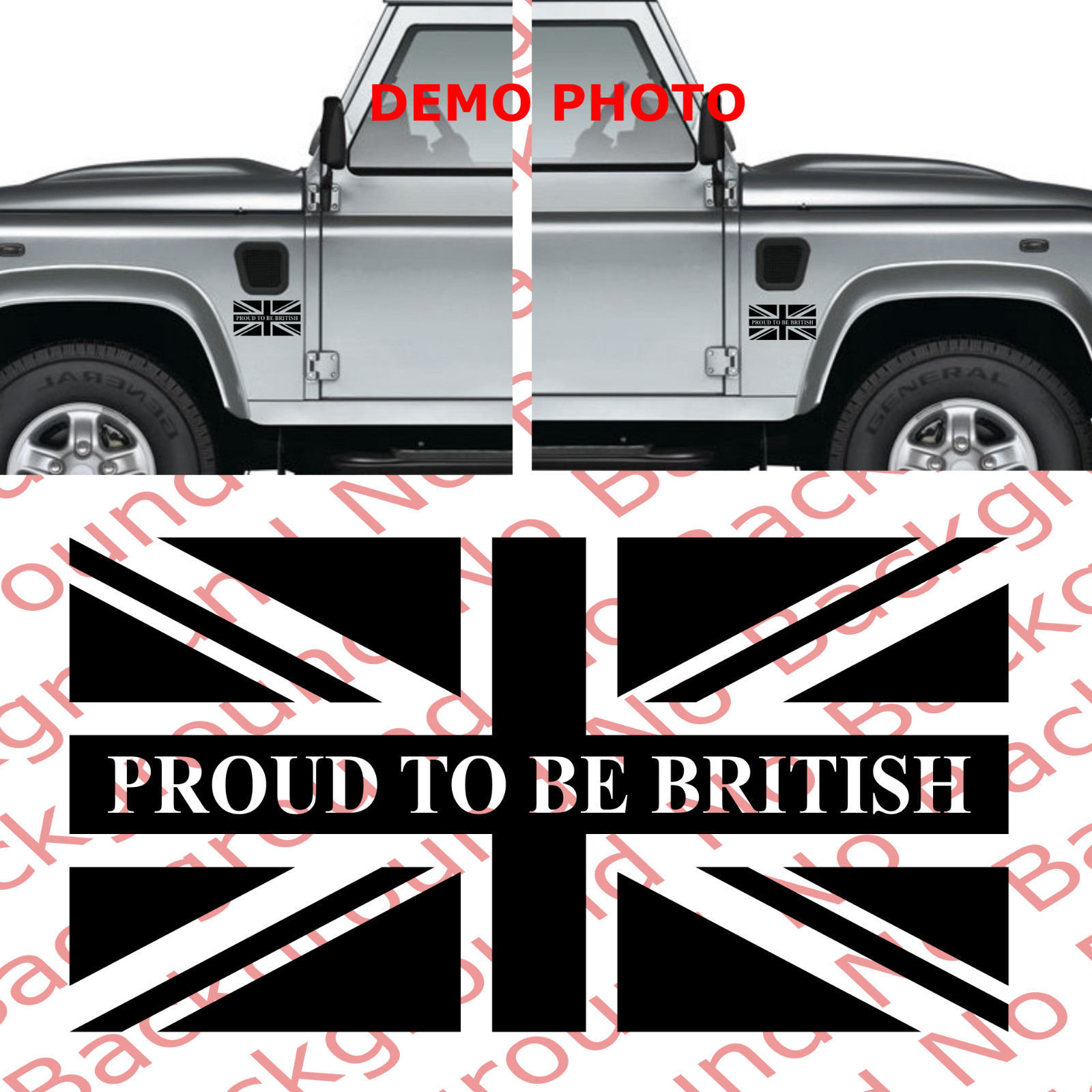 Proud to Be British UK Flag Vinyl Car Decal United Kingdom Union Jack UK002