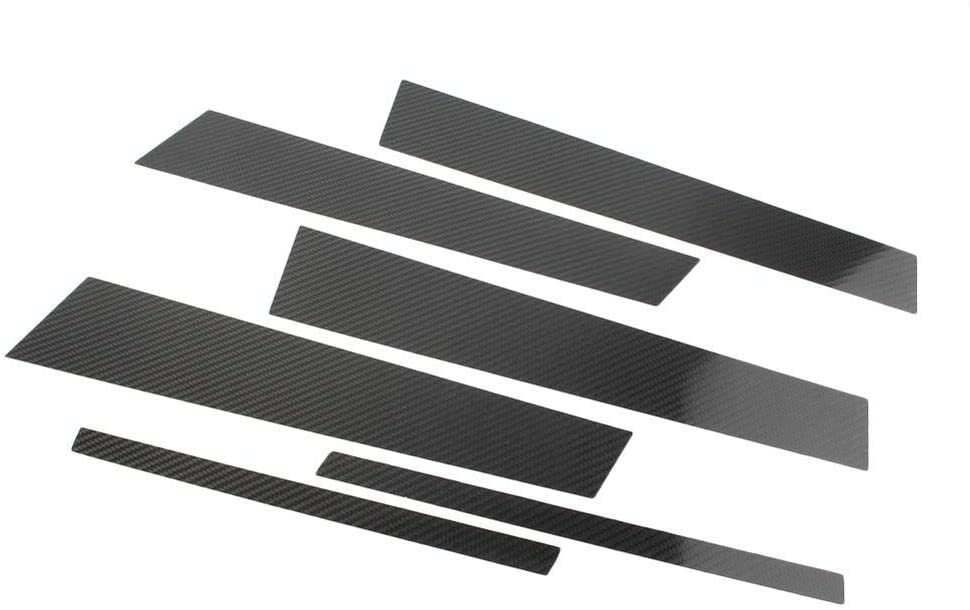 5D Carbon Fiber Car Window B-Pillar Post Trim Cover sticker For BMW 5 Series F10