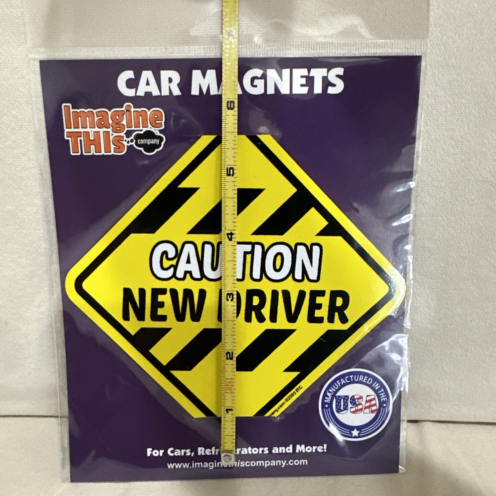 NEW “CAUTION NEW DRIVER” Car Magnets by Imagine This – 5 3/4″ x 5 3/4″