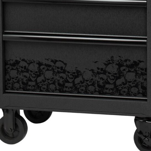 Skulls Overlay Grunge Wrap Graphic Decal Tool Chest Cabinet Drawer Tools Metal