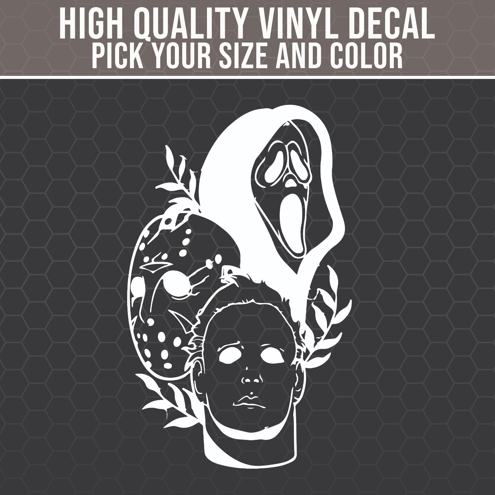 Horror Decal, Halloween Decal for Car, Horror Movie Decal, Slashers Trio Sticker
