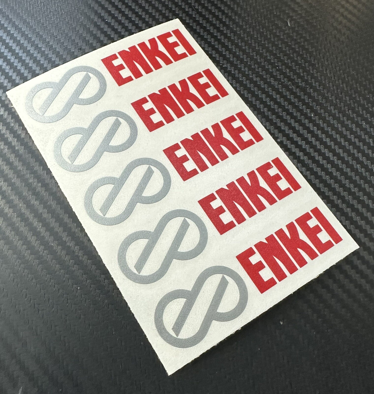 5 Enkei Logo Vinyl Decals Stickers for Spokes of Wheels Rims You Pick Colors