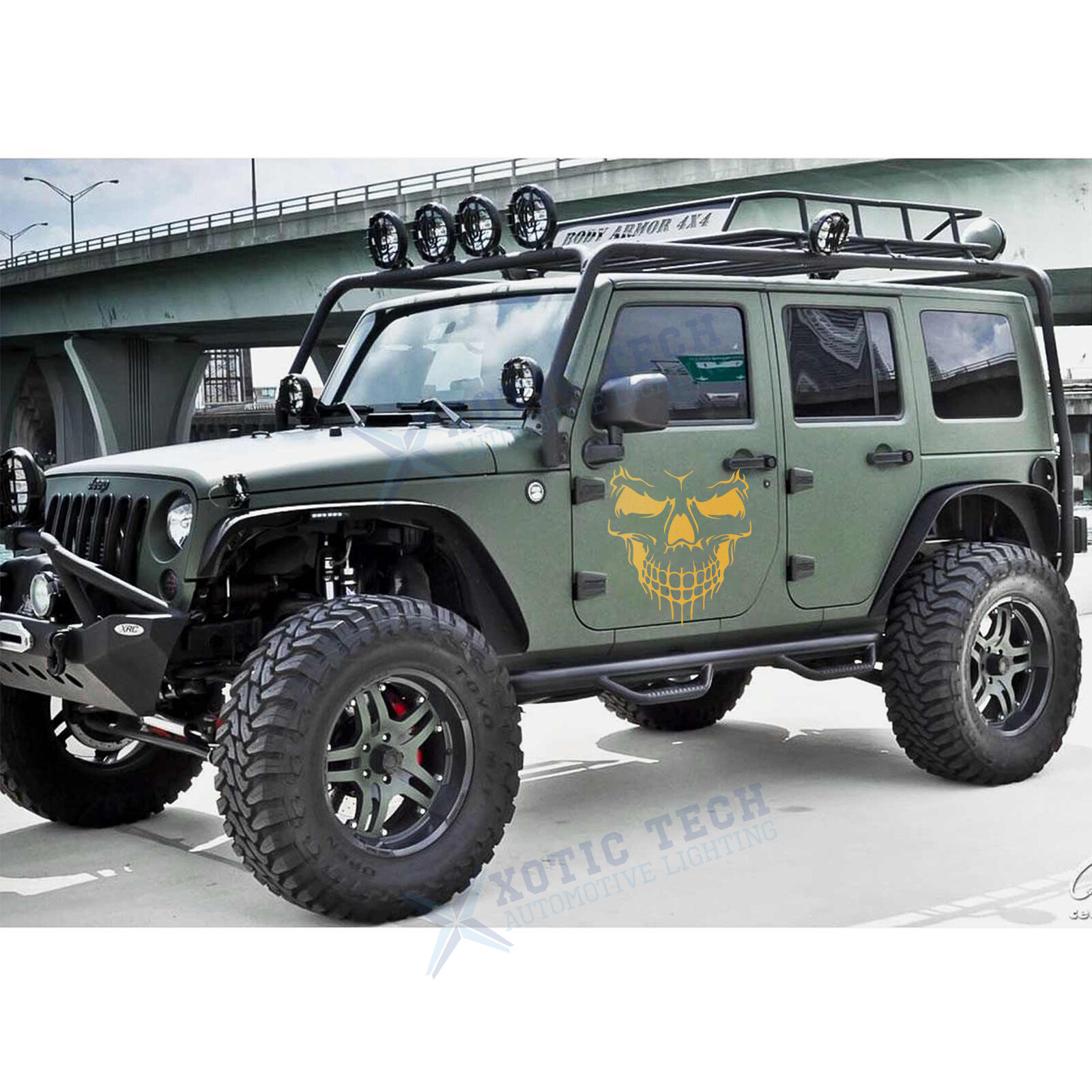 Skull Hood Decal Large 22″ Graphic Sticker for Truck Jeep Car Trailer Boat Vinyl