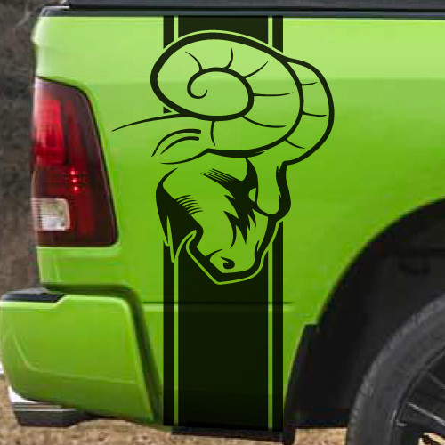 Fits Ram Bed Side Stripe Tailgate Vinyl Decal Vehicle Graphic Pickup Truck 4×4