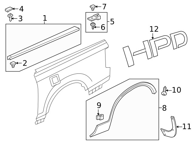 Genuine Honda 2022-2023 Ridgeline – HPD Decal Package 08F30-T6Z-100
