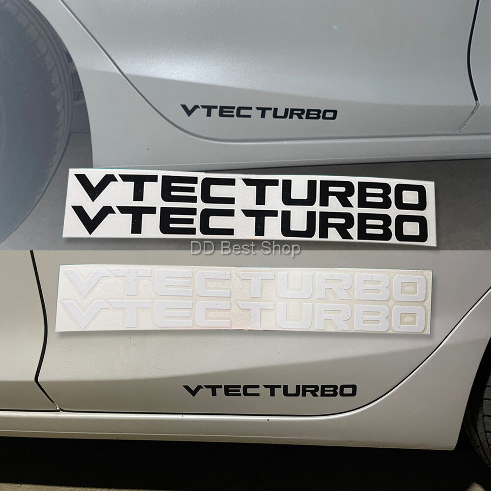 Sticker Dicut Decal JDM VTEC TURBO L/R For Honda Civic City Ctr TypeR FK Set2pcs
