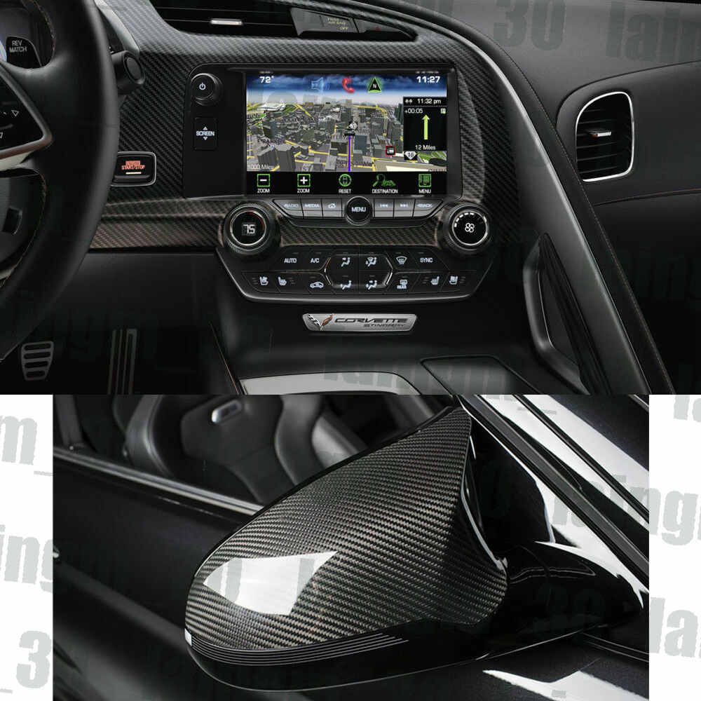 Car Stickers Carbon Fiber Vinyl 12″x60″ 5D Ultra Shiny Gloss Glossy Wrap Black