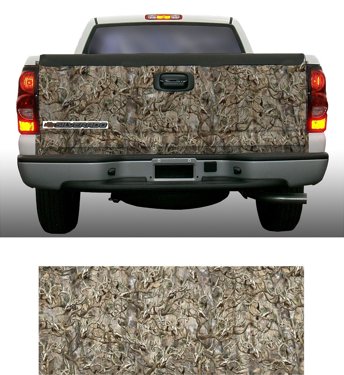 Obliteration Camouflage truck tailgate vinyl graphic decal wrap