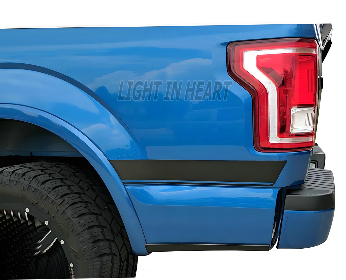 Fit For Ford F-150 Supercrew 5.7ft Graphics Sticker Pickup Trunk Side Stripes