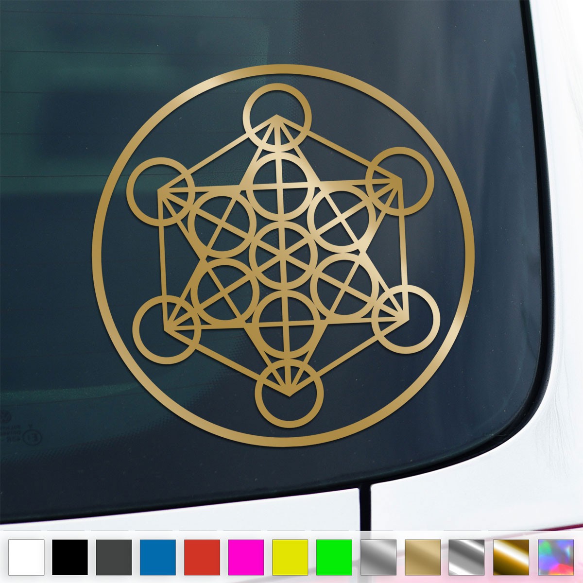 Metatrons Cube Sticker Geometry Flower Of Life Sticker Car Gift Idea