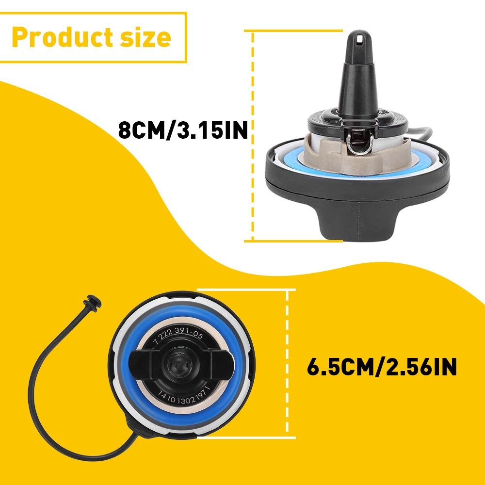 1/2Set Fuel Gas Tank Filler Cap Cover For BMW E92 E90 E60 E46 X1 X5 X6 Z4 & Mini