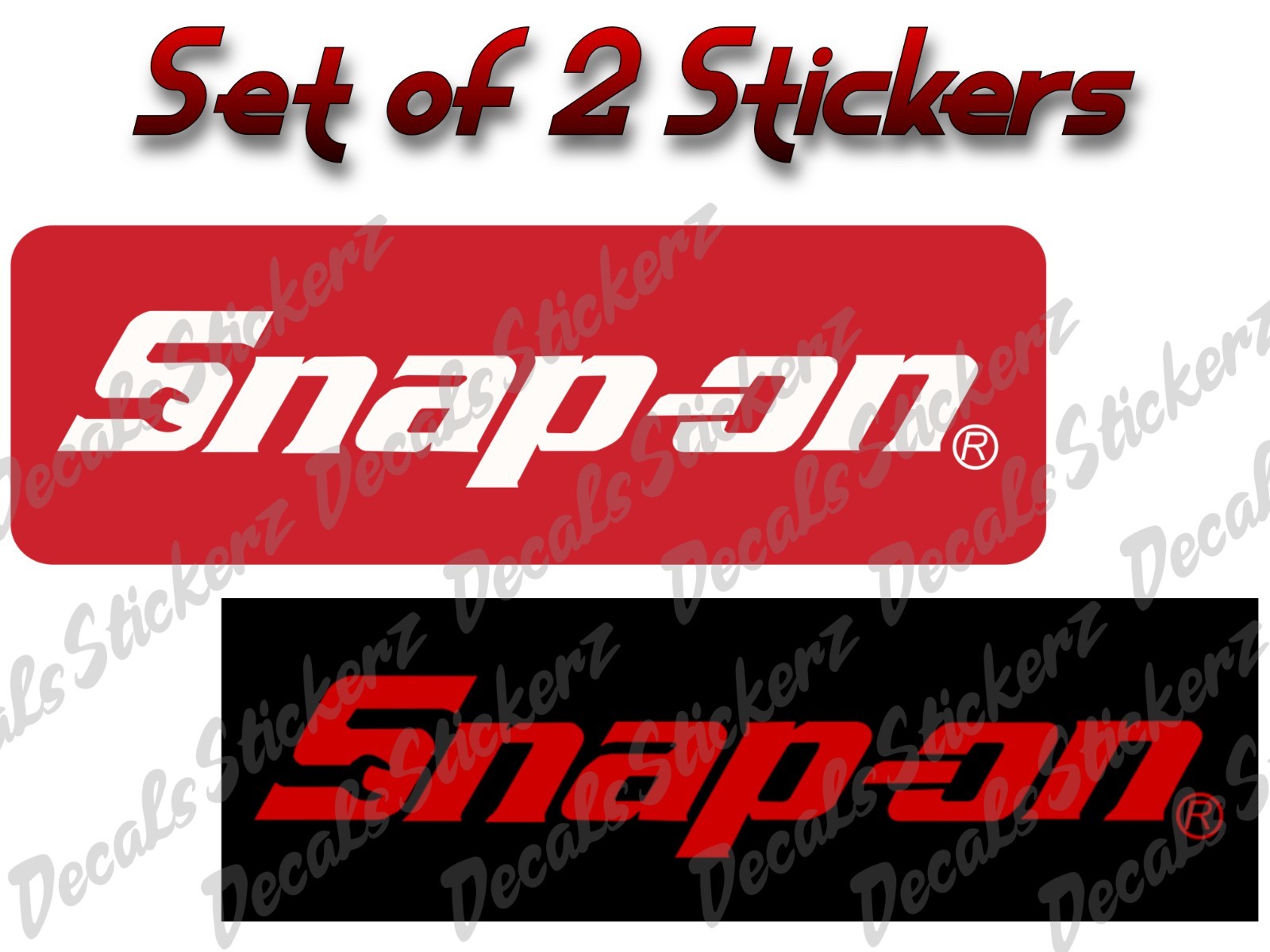 Snap-on Tools Logo Decal Sticker Sheet with Various Size Stickers