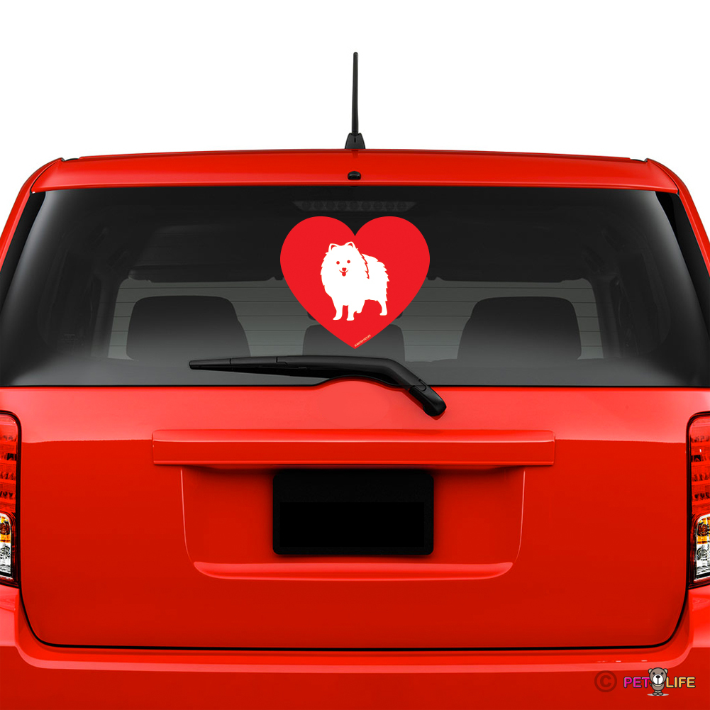 Love Pom Windshield Sticker Vinyl Auto Window pomeranian