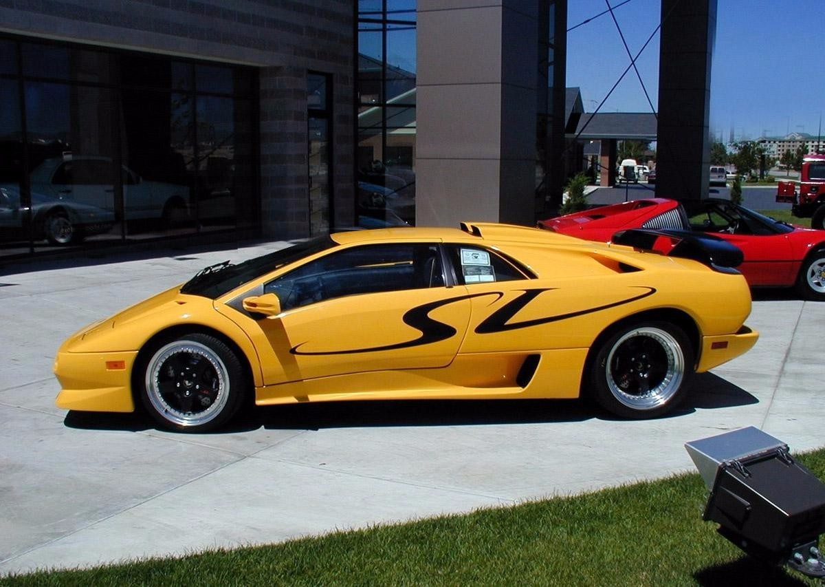 2x Sticker graphics decal kit for Lamborghini Diablo SV old light carbon bumper