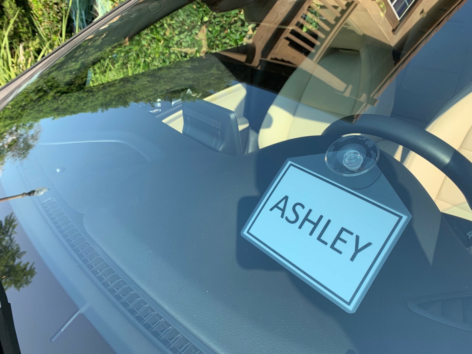 2 x Rideshare Name Display with Suction Cup – Customizable (Set of 2)