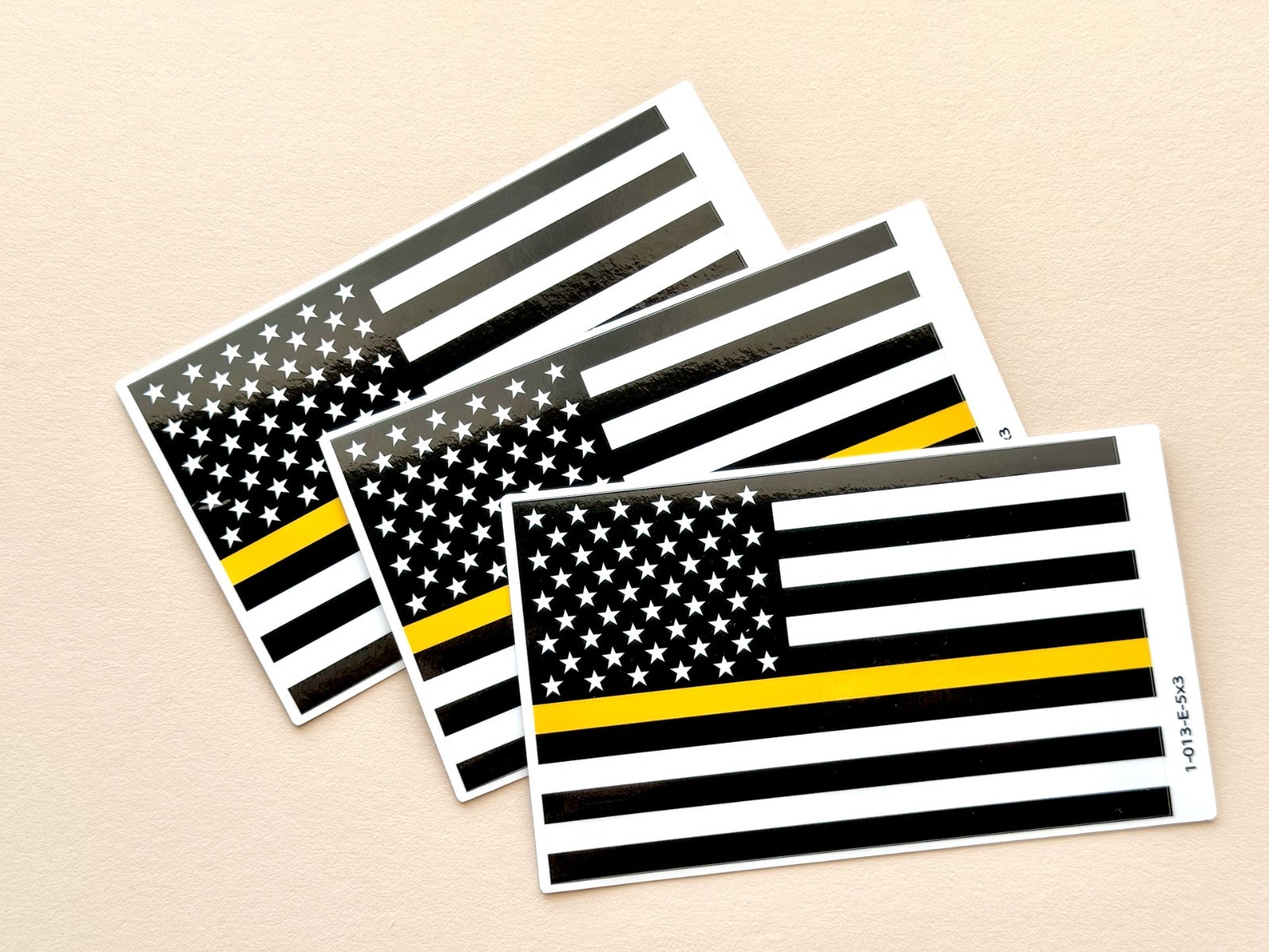 American Flag with Colored Stripe Car Sticker Decal Emblem 5 x 3 inch