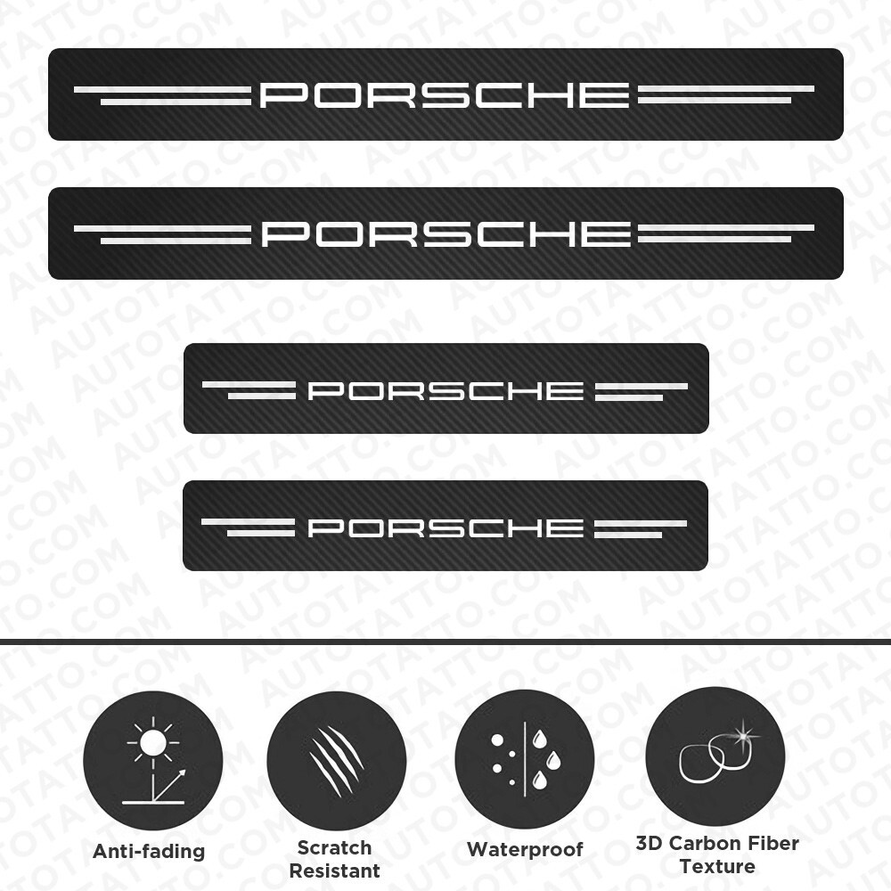 Universal Car Door Plate Sill Scuff Cover Anti Scratch Decal Sticker Protector