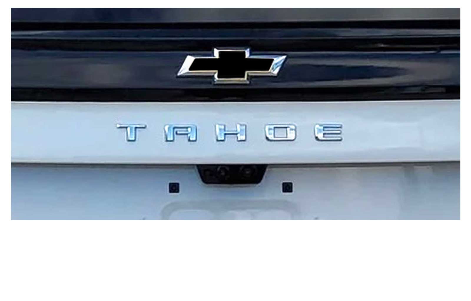 Chevy Tahoe Black Grille and Liftgate Bowtie Emblem Overlay Decals 2015-2020