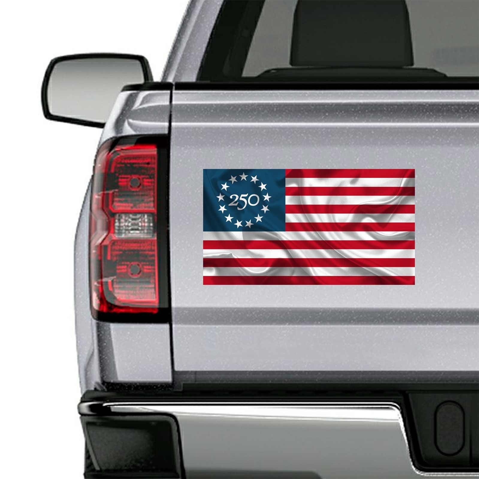 American Flag 250 250th Anniversary Sticker Betsy Ross USA Vinyl Patriotic Decal