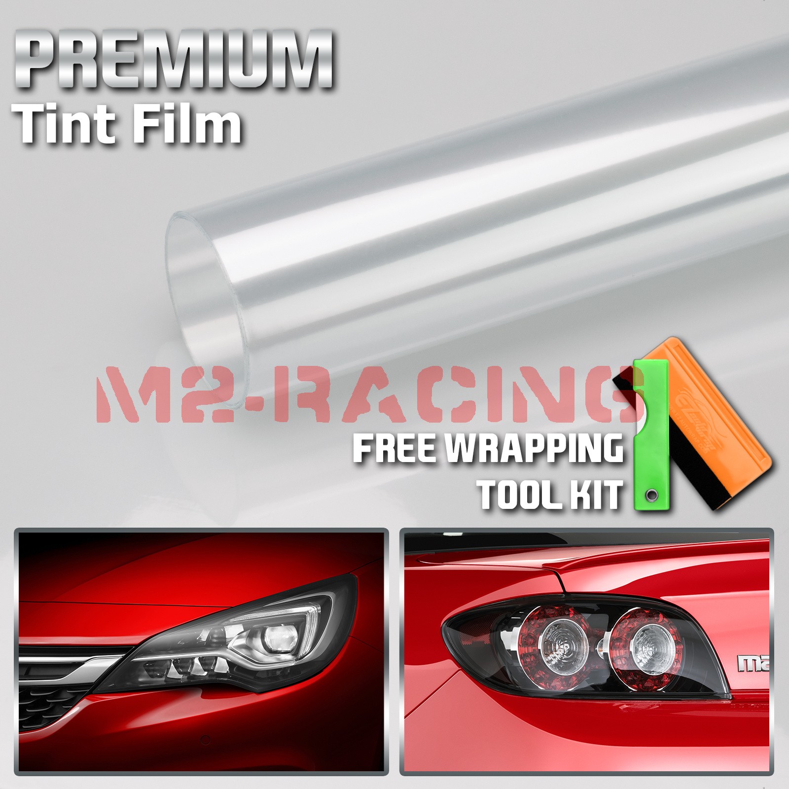 Gloss Clear Headlight Taillight Protective Lights Lamp Car Tint Film Vinyl Sheet