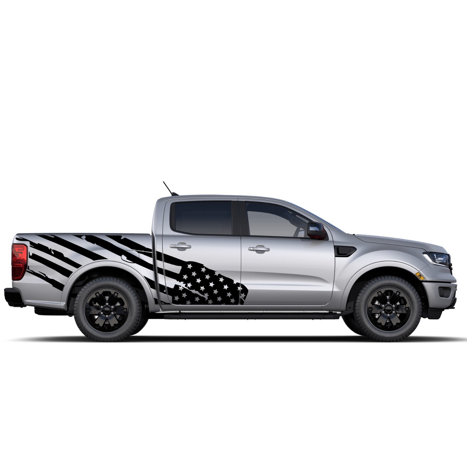 US flag side graphics stickers decals compatible with Ford Ranger